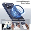 image:imageJETech 360 Rotatable Ring Stand Case for iPhone 17 Pro Max Orange  Compatible with MagSafe Camera Control Button Translucent Matte Back Stand amp Ring Holder Shockproof ProtectionDeep Blue