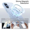image:imageJETech 360 Rotatable Ring Stand Case for iPhone 17 Pro Max Orange  Compatible with MagSafe Camera Control Button Translucent Matte Back Stand amp Ring Holder Shockproof ProtectionMist Blue