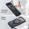 image:imageJETech 360 Rotatable Ring Stand Case for iPhone 17 Pro Max Orange  Compatible with MagSafe Camera Control Button Translucent Matte Back Stand amp Ring Holder Shockproof ProtectionBlack