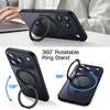 image:imageJETech 360 Rotatable Ring Stand Case for iPhone 17 Pro Max Orange  Compatible with MagSafe Camera Control Button Translucent Matte Back Stand amp Ring Holder Shockproof ProtectionBlack