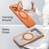 image:imageJETech 360 Rotatable Ring Stand Case for iPhone 17 Pro Max Orange  Compatible with MagSafe Camera Control Button Translucent Matte Back Stand amp Ring Holder Shockproof ProtectionOrange