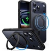image:imageJETech 360 Rotatable Ring Stand Case for iPhone 17 Pro Max Orange  Compatible with MagSafe Camera Control Button Translucent Matte Back Stand amp Ring Holder Shockproof ProtectionBlack