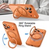 image:imageJETech 360 Rotatable Ring Stand Case for iPhone 17 Pro Max Orange  Compatible with MagSafe Camera Control Button Translucent Matte Back Stand amp Ring Holder Shockproof ProtectionOrange