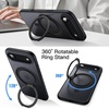 image:imageJETech 360 Rotatable Ring Stand Case for iPhone 17 Pro Max Orange  Compatible with MagSafe Camera Control Button Translucent Matte Back Stand amp Ring Holder Shockproof ProtectionBlack