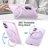 image:imageJETech 360 Rotatable Ring Stand Case for iPhone 17 Pro Max Orange  Compatible with MagSafe Camera Control Button Translucent Matte Back Stand amp Ring Holder Shockproof ProtectionLavender
