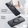 image:imageJETech 360 Rotatable Ring Stand Case for iPhone 17 Pro Max Orange  Compatible with MagSafe Camera Control Button Translucent Matte Back Stand amp Ring Holder Shockproof ProtectionBlack