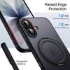 image:imageJETech 360 Rotatable Ring Stand Case for iPhone 17 Pro Max Orange  Compatible with MagSafe Camera Control Button Translucent Matte Back Stand amp Ring Holder Shockproof ProtectionBlack