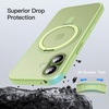 image:imageJETech 360 Rotatable Ring Stand Case for iPhone 17 Pro Max Orange  Compatible with MagSafe Camera Control Button Translucent Matte Back Stand amp Ring Holder Shockproof ProtectionSage