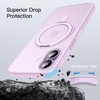 image:imageJETech 360 Rotatable Ring Stand Case for iPhone 17 Pro Max Orange  Compatible with MagSafe Camera Control Button Translucent Matte Back Stand amp Ring Holder Shockproof ProtectionLavender