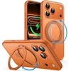 image:imageJETech 360 Rotatable Ring Stand Case for iPhone 17 Pro Max Orange  Compatible with MagSafe Camera Control Button Translucent Matte Back Stand amp Ring Holder Shockproof ProtectionOrange