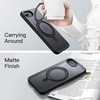 image:imageJETech 360 Rotatable Ring Stand Case for iPhone 17e16e Black  Compatible with MagSafe Translucent Matte Back Stand amp Ring Holder Shockproof ProtectionBlack