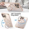 image:imageJETech 360 Rotatable Ring Stand Case for iPhone 17e16e Black  Compatible with MagSafe Translucent Matte Back Stand amp Ring Holder Shockproof ProtectionDesert Titanium