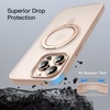 image:imageJETech 360 Rotatable Ring Stand Case for iPhone 17e16e Black  Compatible with MagSafe Translucent Matte Back Stand amp Ring Holder Shockproof ProtectionDesert Titanium