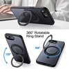 image:imageJETech 360 Rotatable Ring Stand Case for iPhone 17e16e Black  Compatible with MagSafe Translucent Matte Back Stand amp Ring Holder Shockproof ProtectionBlack