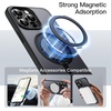 image:imageJETech 360 Rotatable Ring Stand Case for iPhone 17e16e Black  Compatible with MagSafe Translucent Matte Back Stand amp Ring Holder Shockproof ProtectionBlack