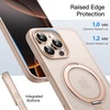 image:imageJETech 360 Rotatable Ring Stand Case for iPhone 17e16e Black  Compatible with MagSafe Translucent Matte Back Stand amp Ring Holder Shockproof ProtectionDesert Titanium