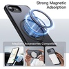 image:imageJETech 360 Rotatable Ring Stand Case for iPhone 17e16e Black  Compatible with MagSafe Translucent Matte Back Stand amp Ring Holder Shockproof ProtectionBlack