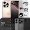 image:imageJETech 360 Rotatable Ring Stand Case for iPhone 17e16e Black  Compatible with MagSafe Translucent Matte Back Stand amp Ring Holder Shockproof ProtectionDesert Titanium