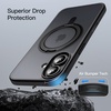 image:imageJETech 360 Rotatable Ring Stand Case for iPhone 17e16e Black  Compatible with MagSafe Translucent Matte Back Stand amp Ring Holder Shockproof ProtectionBlack