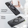 image:imageJETech 360 Rotatable Ring Stand Case for iPhone 17e16e Black  Compatible with MagSafe Translucent Matte Back Stand amp Ring Holder Shockproof ProtectionBlack