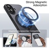 image:imageJETech 360 Rotatable Ring Stand Case for iPhone 17e16e Black  Compatible with MagSafe Translucent Matte Back Stand amp Ring Holder Shockproof ProtectionBlack