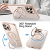 image:imageJETech 360 Rotatable Ring Stand Case for iPhone 17e16e Black  Compatible with MagSafe Translucent Matte Back Stand amp Ring Holder Shockproof ProtectionDesert Titanium