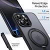 image:imageJETech 360 Rotatable Ring Stand Case for iPhone 17e16e Black  Compatible with MagSafe Translucent Matte Back Stand amp Ring Holder Shockproof ProtectionBlack