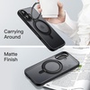 image:imageJETech 360 Rotatable Ring Stand Case for iPhone 17e16e Black  Compatible with MagSafe Translucent Matte Back Stand amp Ring Holder Shockproof ProtectionBlack