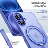 image:imageJETech 360 Rotatable Ring Stand Case for iPhone 17e16e Black  Compatible with MagSafe Translucent Matte Back Stand amp Ring Holder Shockproof ProtectionUltramarine