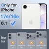 image:imageJETech 3D 9H Screen Protector for iPhone 17 Pro Max 2Pack  Full Coverage Tempered Glass AntiFingerprint AutoAlign Installation CaseFriendlyBlack