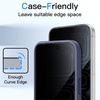 image:imageJETech 3D 9H Screen Protector for iPhone 17 Pro Max 2Pack  Full Coverage Tempered Glass AntiFingerprint AutoAlign Installation CaseFriendlyBlack