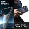 image:imageJETech 5 in 1 Case for iPhone 17 Pro Max AntiYellowing Clear  2 Tempered Glass Screen Protectors 2 Camera Lens Protectors Shockproof Bumper Phone CoverBlack