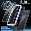 image:imageJETech 5 in 1 Case for iPhone 17 Pro Max AntiYellowing Clear  2 Tempered Glass Screen Protectors 2 Camera Lens Protectors Shockproof Bumper Phone CoverBlack