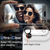 image:imageJETech 5 in 1 Case for iPhone 17 Pro Max AntiYellowing Clear  2 Tempered Glass Screen Protectors 2 Camera Lens Protectors Shockproof Bumper Phone CoverClear