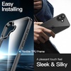 image:imageJETech 5 in 1 Case for iPhone 17 Pro Max AntiYellowing Clear  2 Tempered Glass Screen Protectors 2 Camera Lens Protectors Shockproof Bumper Phone CoverBlack