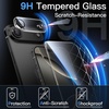 image:imageJETech 5 in 1 Case for iPhone 17 Pro Max AntiYellowing Clear  2 Tempered Glass Screen Protectors 2 Camera Lens Protectors Shockproof Bumper Phone CoverBlack