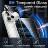 image:imageJETech 5 in 1 Case for iPhone 17 Pro Max AntiYellowing Clear  2 Tempered Glass Screen Protectors 2 Camera Lens Protectors Shockproof Bumper Phone CoverClear