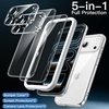 image:imageJETech 5 in 1 Case for iPhone 17 Pro Max AntiYellowing Clear  2 Tempered Glass Screen Protectors 2 Camera Lens Protectors Shockproof Bumper Phone CoverClear