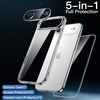 image:imageJETech 5 in 1 Case for iPhone 17 Pro Max AntiYellowing Clear  2 Tempered Glass Screen Protectors 2 Camera Lens Protectors Shockproof Bumper Phone CoverClear