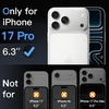 image:imageJETech 5 in 1 Case for iPhone 17 Pro Max AntiYellowing Clear  2 Tempered Glass Screen Protectors 2 Camera Lens Protectors Shockproof Bumper Phone CoverClear