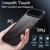 image:imageJETech 5 in 1 Matte Case for iPhone 17 Pro Max Black  2 Tempered Glass Screen Protectors 2 Camera Lens Protectors Translucent Back Protective Phone CoverBlack
