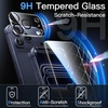 image:imageJETech 5 in 1 Matte Case for iPhone 17 Pro Max Black  2 Tempered Glass Screen Protectors 2 Camera Lens Protectors Translucent Back Protective Phone CoverBlack
