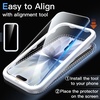 image:imageJETech 5 in 1 Matte Case for iPhone 17 Pro Max Black  2 Tempered Glass Screen Protectors 2 Camera Lens Protectors Translucent Back Protective Phone CoverBlack