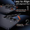 image:imageJETech Camera Lens Protector for Samsung Galaxy S26 Black 1 Set  9H Tempered Glass Metal Individual Ring Cover Easy Installation Tray HD ClearGalaxy S26 Plus