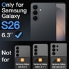 image:imageJETech Camera Lens Protector for Samsung Galaxy S26 Black 1 Set  9H Tempered Glass Metal Individual Ring Cover Easy Installation Tray HD ClearGalaxy S26