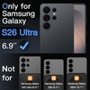 image:imageJETech Camera Lens Protector for Samsung Galaxy S26 Black 1 Set  9H Tempered Glass Metal Individual Ring Cover Easy Installation Tray HD ClearGalaxy S26 Ultra