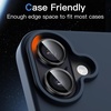 image:imageJETech Camera Lens Protector for iPhone 17 Black 1 Set  9H Tempered Glass Metal Individual Ring Cover Easy Installation Tray HD ClearBlack