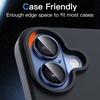 image:imageJETech Camera Lens Protector for iPhone 17 Black 1 Set  9H Tempered Glass Metal Individual Ring Cover Easy Installation Tray HD ClearBlue