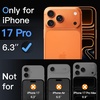 image:imageJETech Camera Lens Protector for iPhone 17 Pro Max Orange 1Pack  FullCoverage 9H Tempered Glass Matte Metal Finish CaseFriendly HD ClearOrange