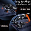 image:imageJETech Camera Lens Protector for iPhone 17 Pro17 Pro Max Orange 1 Set  9H Tempered Glass Metal Individual Ring Cover Easy Installation Tray HD ClearBlack